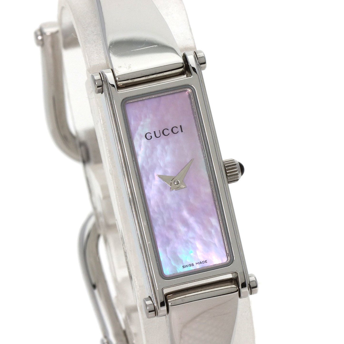 Gucci 1500L Square Face Bangle Watch Stainless Steel Ss