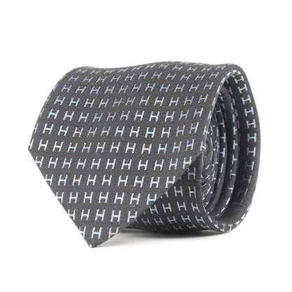 Hermes Men'S H Jacquard Silk Tie (Fasone 036322T) 24Aw Current Model With Thalassa Blue Belt