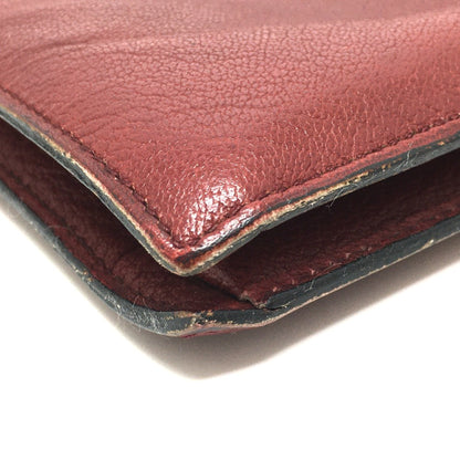 Christian Christian Dior Cdhardware Bag Shawl Shoulder Bag Red Goldhardware
