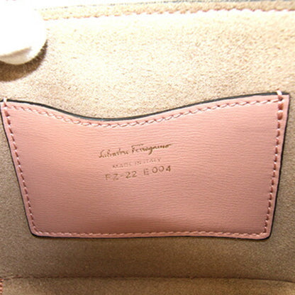 Salvatore Ferragamo Vara Bow Handbag 22E004 Pink Leather Shoulder Bag Pochette