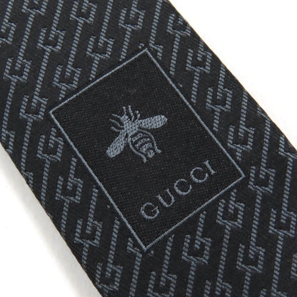 Gucci 100% Silk G Logo Regimental Stripe Tie