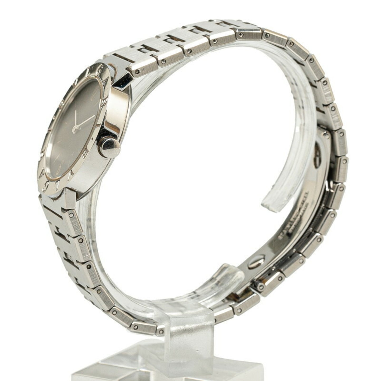 Bvlgari Watch Bb30Ss Quartz Black Dial Stainless Steel