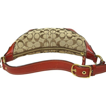 Coach Signature Leather Canvas Bag 11371 Red Brown Mikunigaoka Store Ithom9Aoxzog Rm0222T