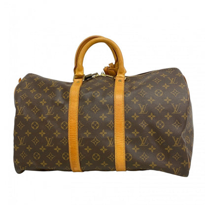 Louis Vuitton Monogram Keepall 45 Boston Bag M41428 Brown