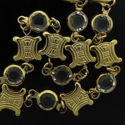 Celine Triomphe Motif Bracelet With Rhinestones