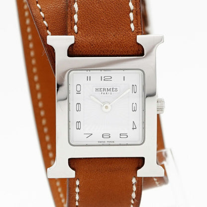 Herms H Watch Double Tour Hh1.210 White Dial