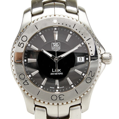 Tag Heuer Link Wj1110 Quartz Watch With Black Dial And Stainless Steel
