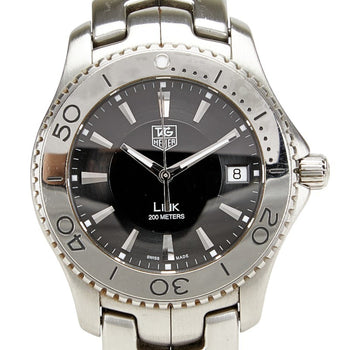 Tag Heuer Link Wj1110 Quartz Watch With Black Dial And Stainless Steel