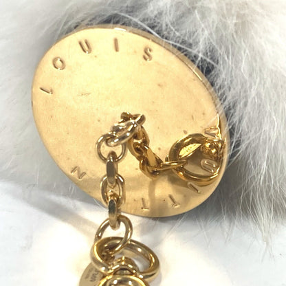 Louis Vuitton M67369 Fur Heart Logo Bag Charm Fuzzy V Accessory Keychain Metal