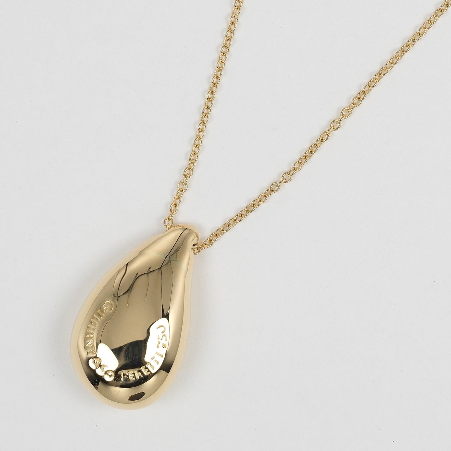 Tiffany & Co. Large Teardrop Necklace In 18K Yellow Gold
