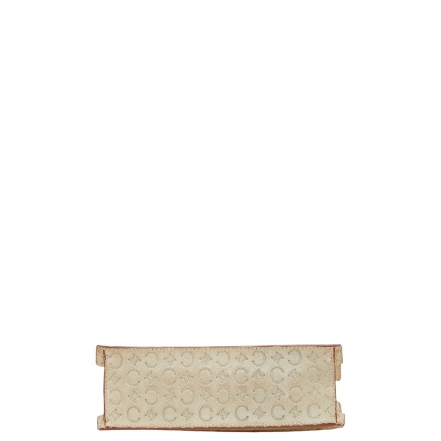 Celine Macadam Handbag In Beige Suede