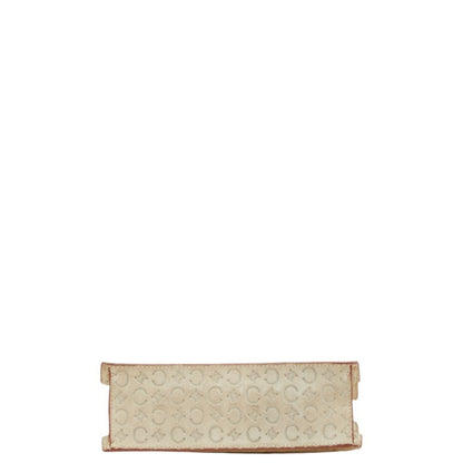 Celine Macadam Handbag In Beige Suede