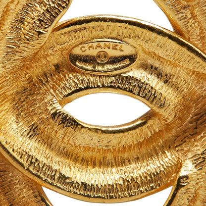 Chanel Matelasse Coco Mark Large Brooch Gold Plated