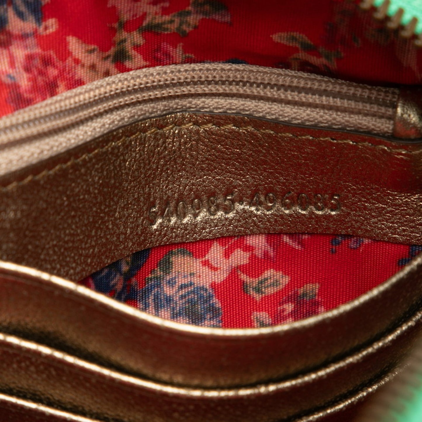 Gucci Laminated Quilted Clutch Bag/Second Bag 540985 Red Green Gold Leather