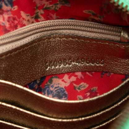 Gucci Laminated Quilted Clutch Bag/Second Bag 540985 Red Green Gold Leather