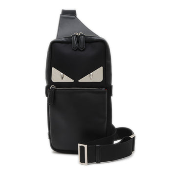 Fendi Monster Body Bag Nylon Leather Black 7Vz033