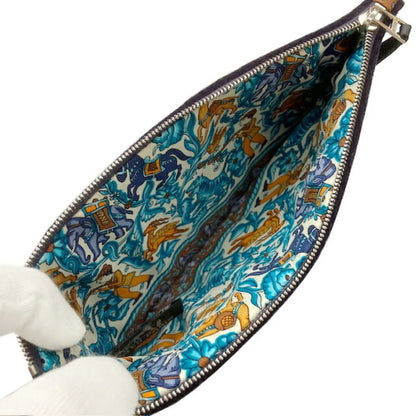 Hermes Silkin Flat Pouch Bag In Purple