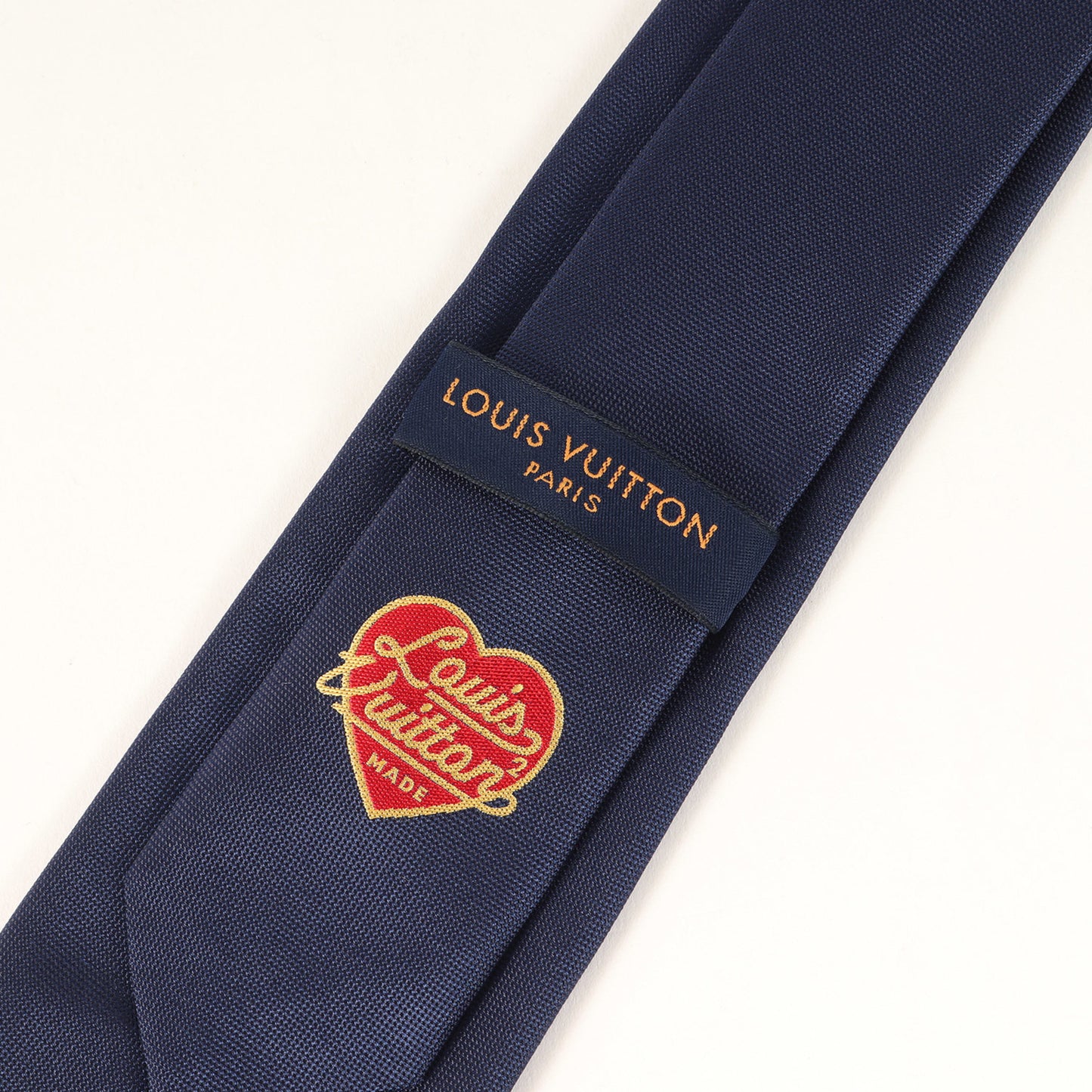 Louis Vuitton Louis Vuitton Necktie Nigo Lv Made Heart Silk Cravate Mp3220 Navy Blue
