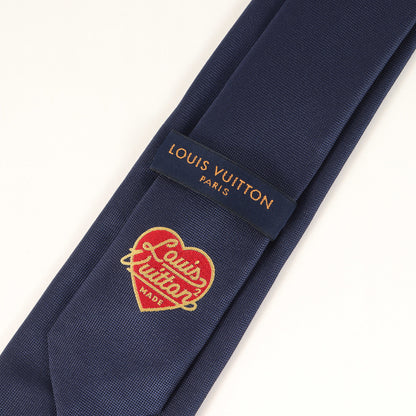 Louis Vuitton Louis Vuitton Necktie Nigo Lv Made Heart Silk Cravate Mp3220 Navy Blue