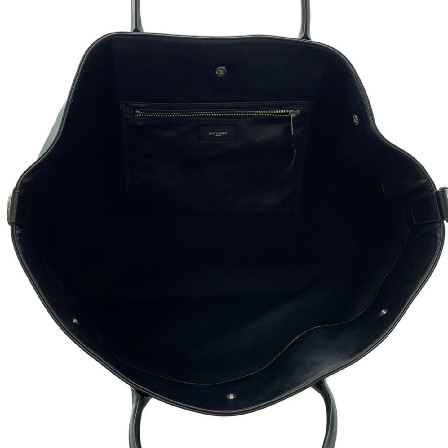 Saint Laurent Tote Bag Rive Gauche Leather 707651 Saint Laurent Paris 2Way Shoulder Black