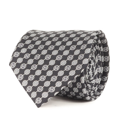 Hermes H Dot Silk Tie 5784 Ha Black