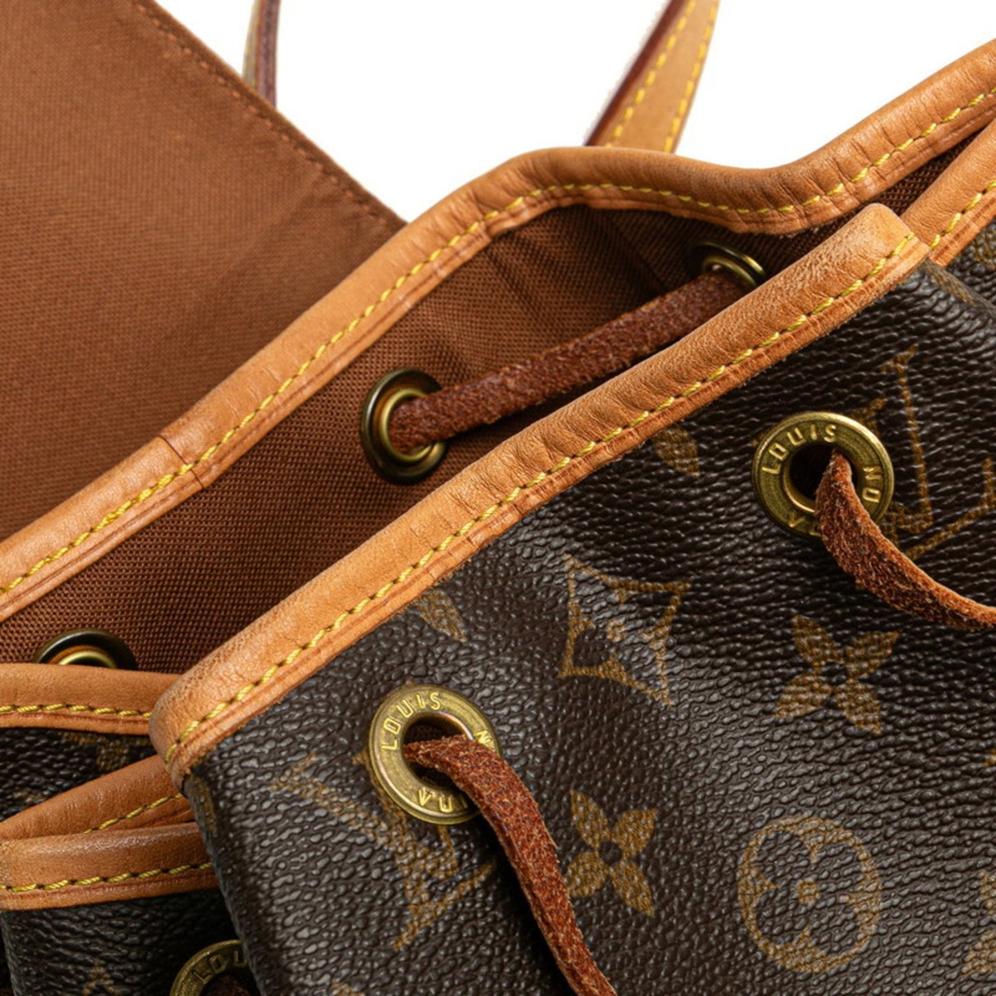 Louis Vuitton Monogram Montsouris Mm Backpack M51136 Brown Leather