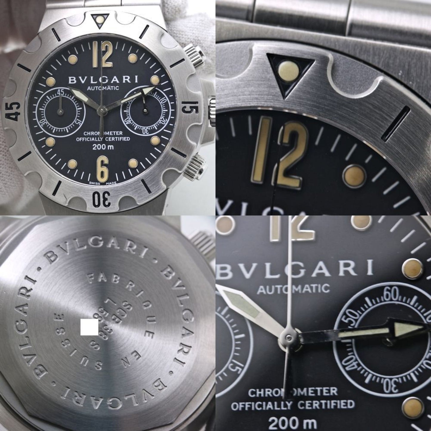 Bvlgari Diagono Scuba Sc38Ss/Sln Scb38S