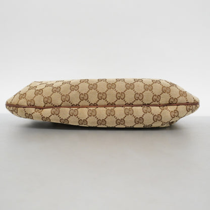 Gucci Gg Canvas Horsebit Shoulder Bag 137592 Brown
