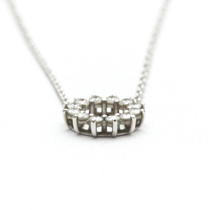 Tiffany Open Circle Mini Necklace Platinum Diamond Men