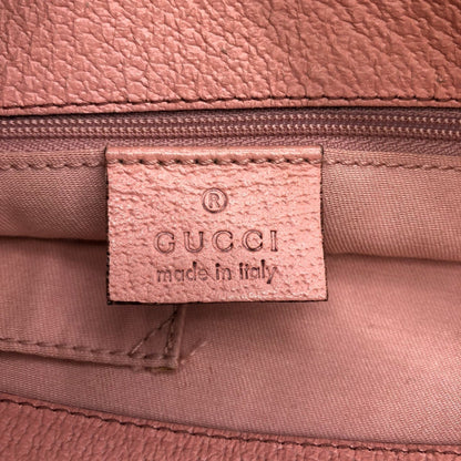 Gucci 120840 Tote Bag Beige Pink Gg Canvas Leather