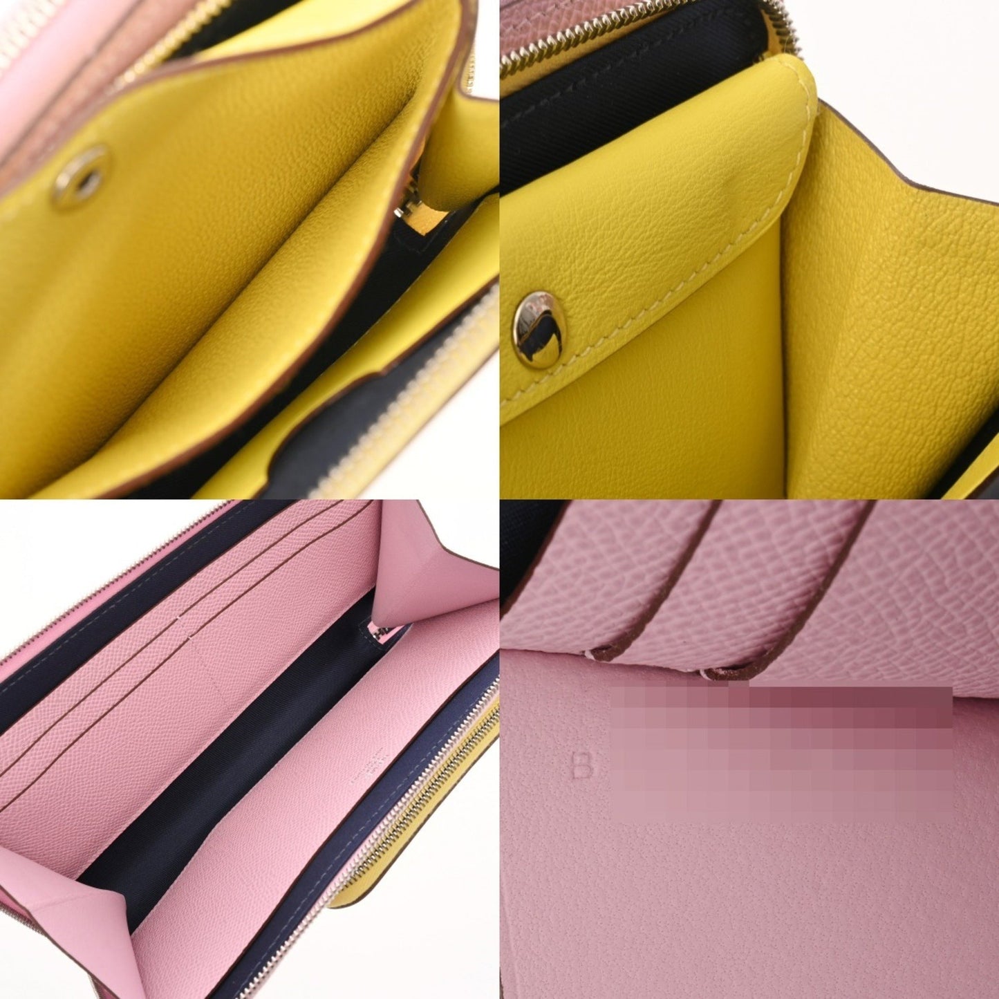 Hermes Nouveau To Go Lime Mauve Sylvestre B Stamp (Circa 2023) Women'S Swift Epson Long Wallet