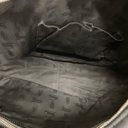 Gucci Shoulder Bag Guccissima 232962 Leather Black Gold