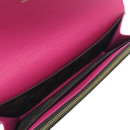 Louis Vuitton M64202 Portefeuille Emily Flower Long Wallet In Monogram Canvas