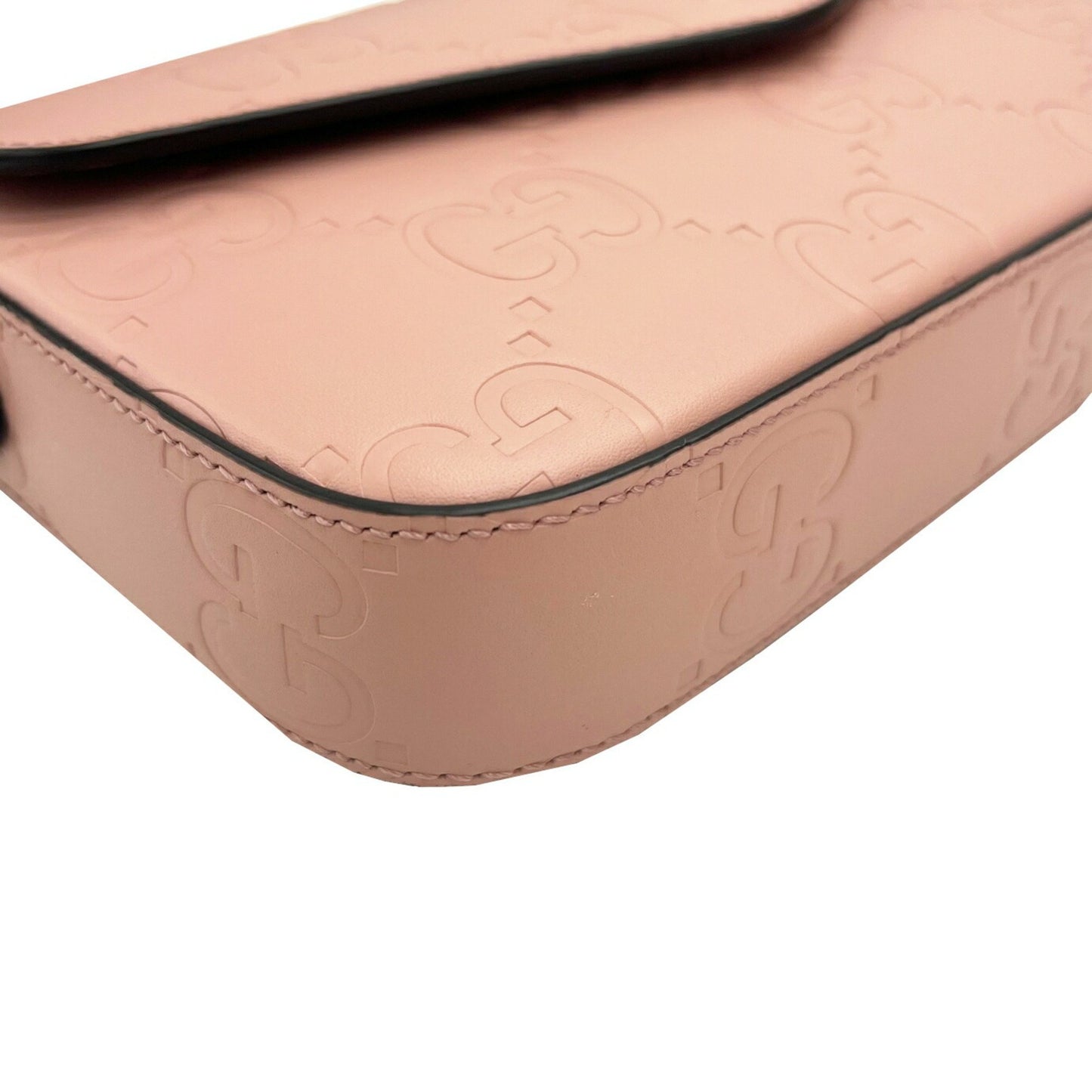 Gucci Super Mini Shoulder Bag 772794 Gg Leather Pink