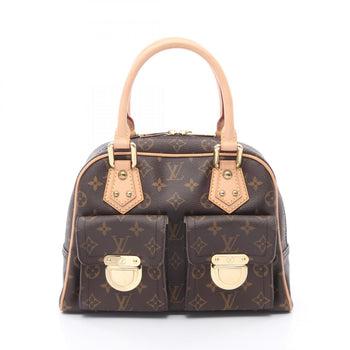 Louis Vuitton Manhattan Pm Handbag Coated Canvas Leather Monogram