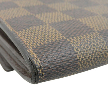 Louis Vuitton Damier Portefeuille Sarah N61734 Ebene Long Wallet
