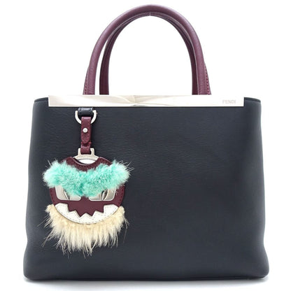 Fendi Petit Toujour 8Bh253 Handbag Monster Leather Black 352157