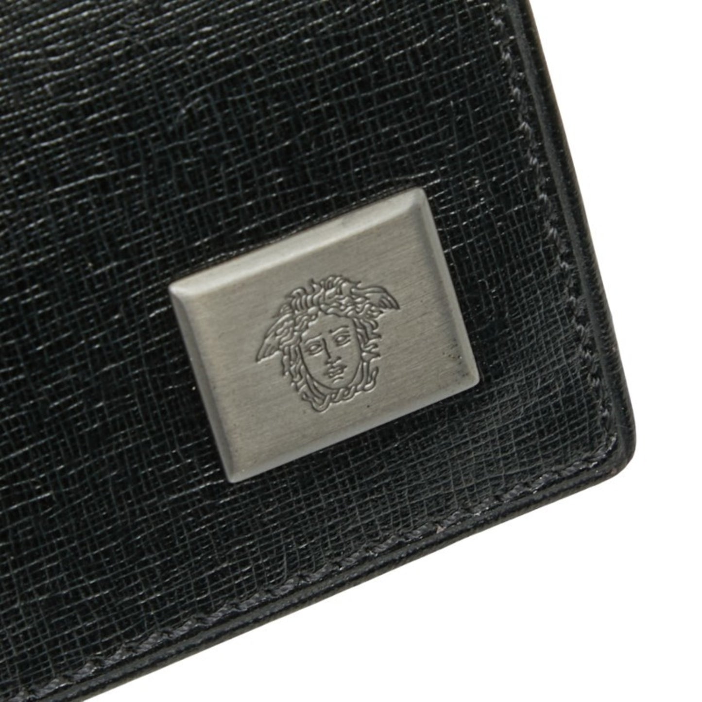 Versace Medusa Long Wallet Black Leather
