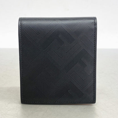 Fendi Shadow Leather Wallet In Black