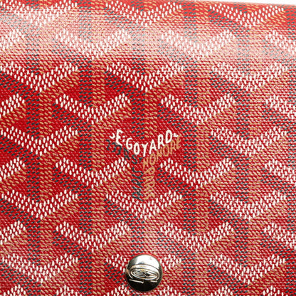 Goyard Plumet Pouch Wallet Red Leather