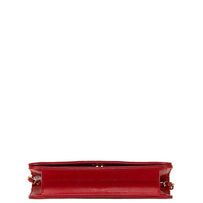 Chanel Coco Mark Matelasse Chain Shoulder Bag In Red Lambskin