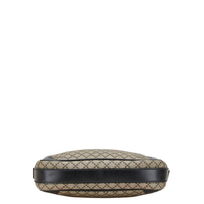 Gucci Diamante Shoulder Bag 268159 Beige Black Pvc Leather