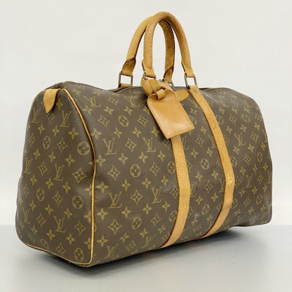 Louis Vuitton Monogram Keepall 45 Boston Bag M41428 Brown