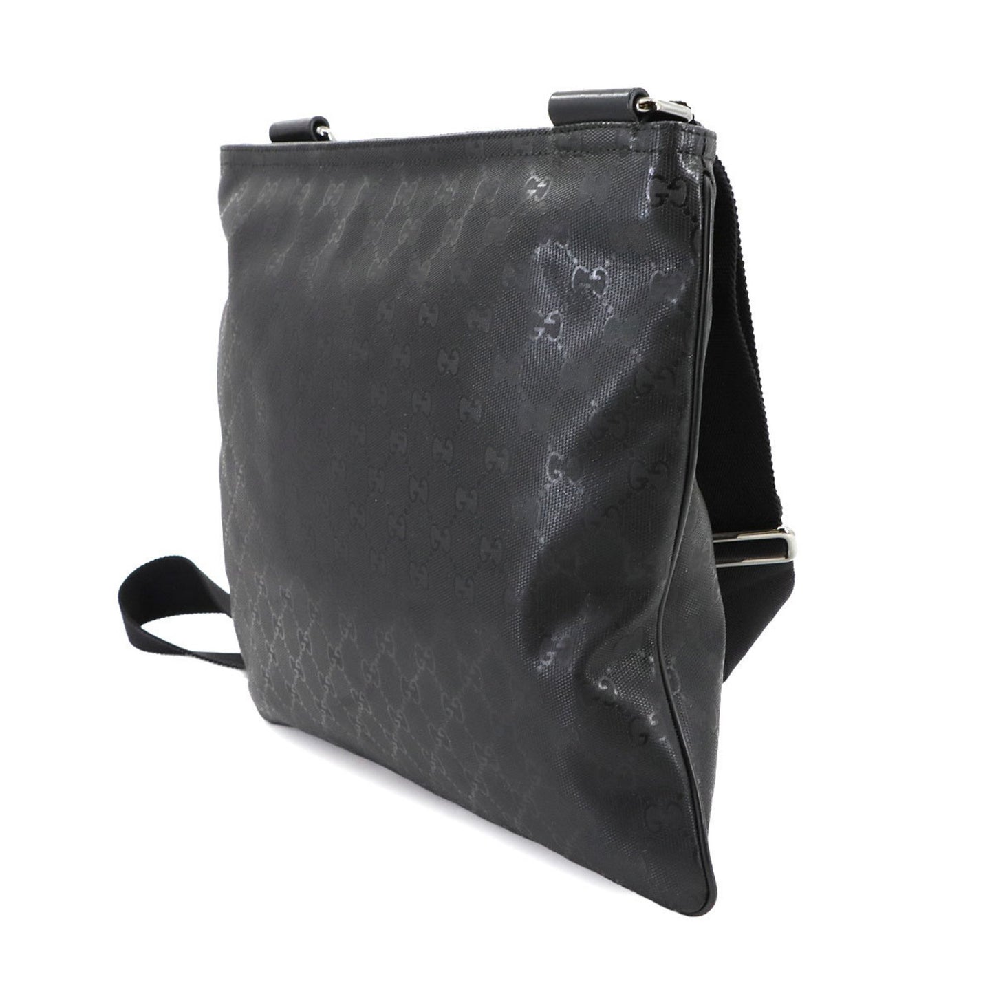 Gucci Gg Imprime Shoulder Bag In Black Pvc