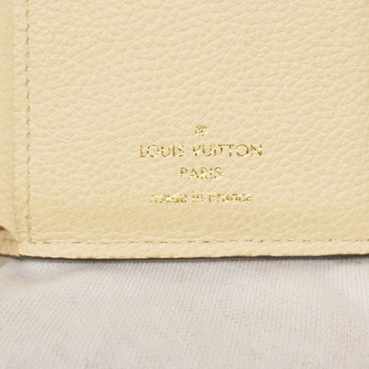 Louis Vuitton Monogram Empreinte Bicolor Tri-Fold Wallet Portefeuille Victorine M80086 Crme Bois De