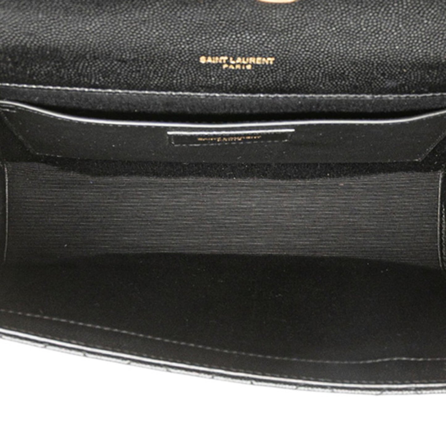 Saint Laurent Ysl Logo Envelope Medium Shoulder Bag In Black