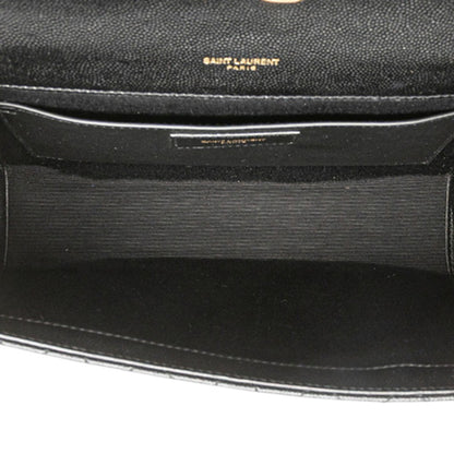 Saint Laurent Ysl Logo Envelope Medium Shoulder Bag In Black