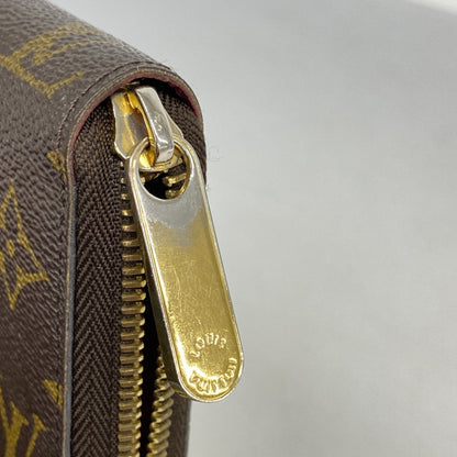 Louis Vuitton Monogram Zippy Wallet M41895 Brown Fuchsia