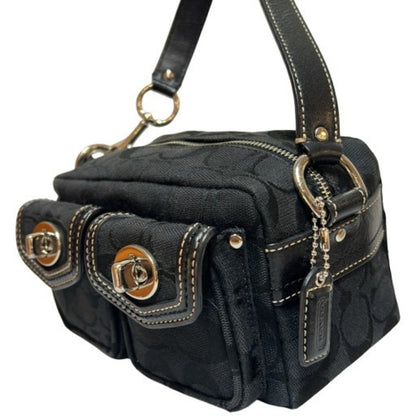 Coach Signature Multi-Pocket Handbag Shoulder Bag In Black (Mikunigaoka Store) Itgiotbfz7L4 Rm0189T