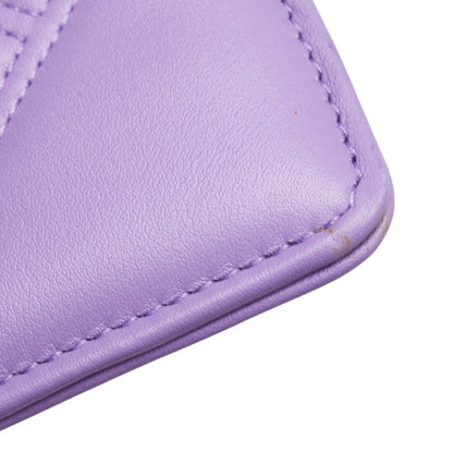 Bvlgari Serpenti Cabochon Card Case In Purple Leather